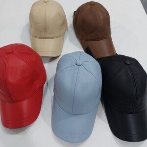 Real Leather Baseball Cap